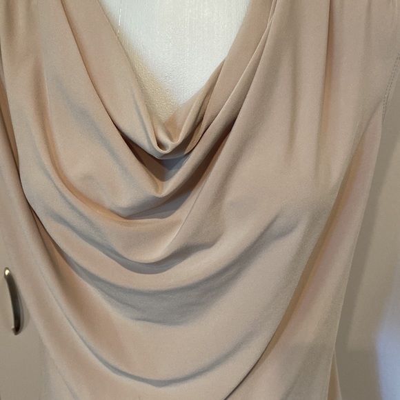 DRESS BARN Cowl neck Beige Top - Picture 2 of 9